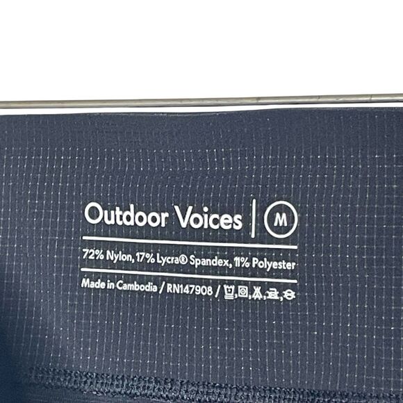 Outdoor Voices Womens Techsweat 7/8 Zoom Leggings Medium White Gray Colorblock - Picture 4 of 4